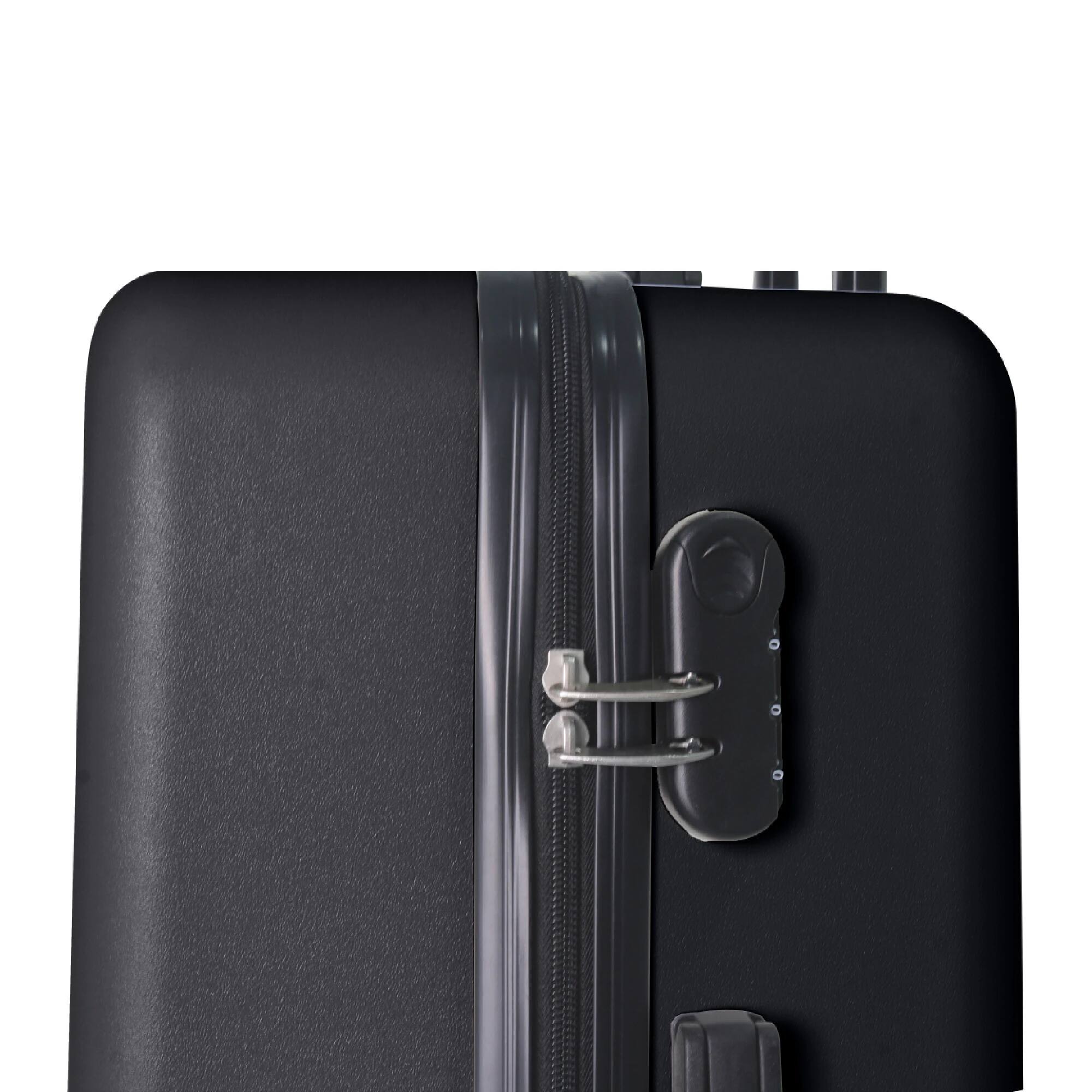 Alt View 8. Bestier - 3-Piece ABS Hardshell Luggage Set (20”/24”/28”) with Spinner Wheels, Lightweight Durable Suitcases - Black.