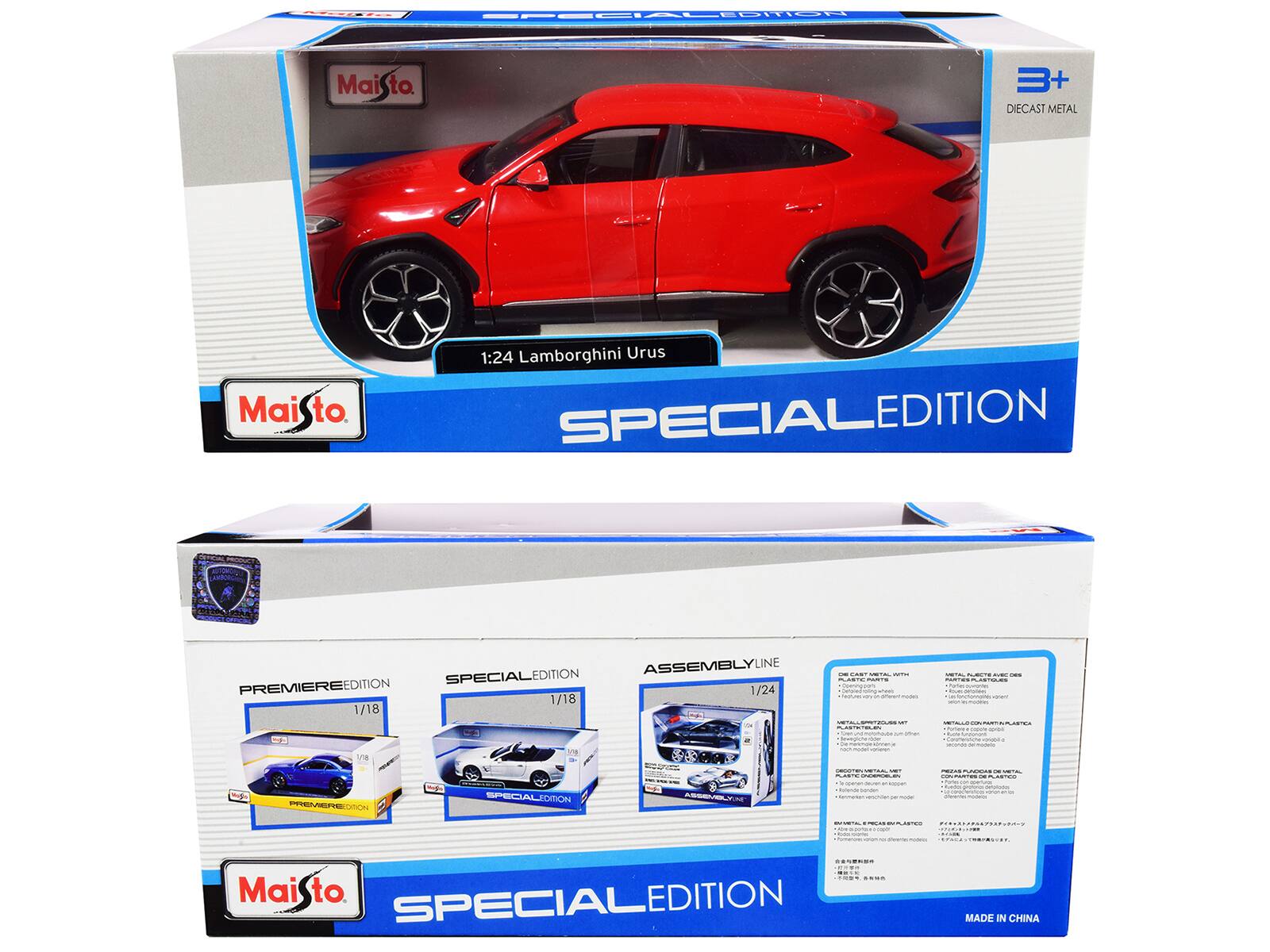 Maisto 3+ Diecast Metal 1:24 Lamborghini Urus Special Edition Premiere Edition 1/24 1/18 1/18 - T Cr - - Cectere S V8 ke MR C. PRENREPREDTON Special Edition Edition Made in China