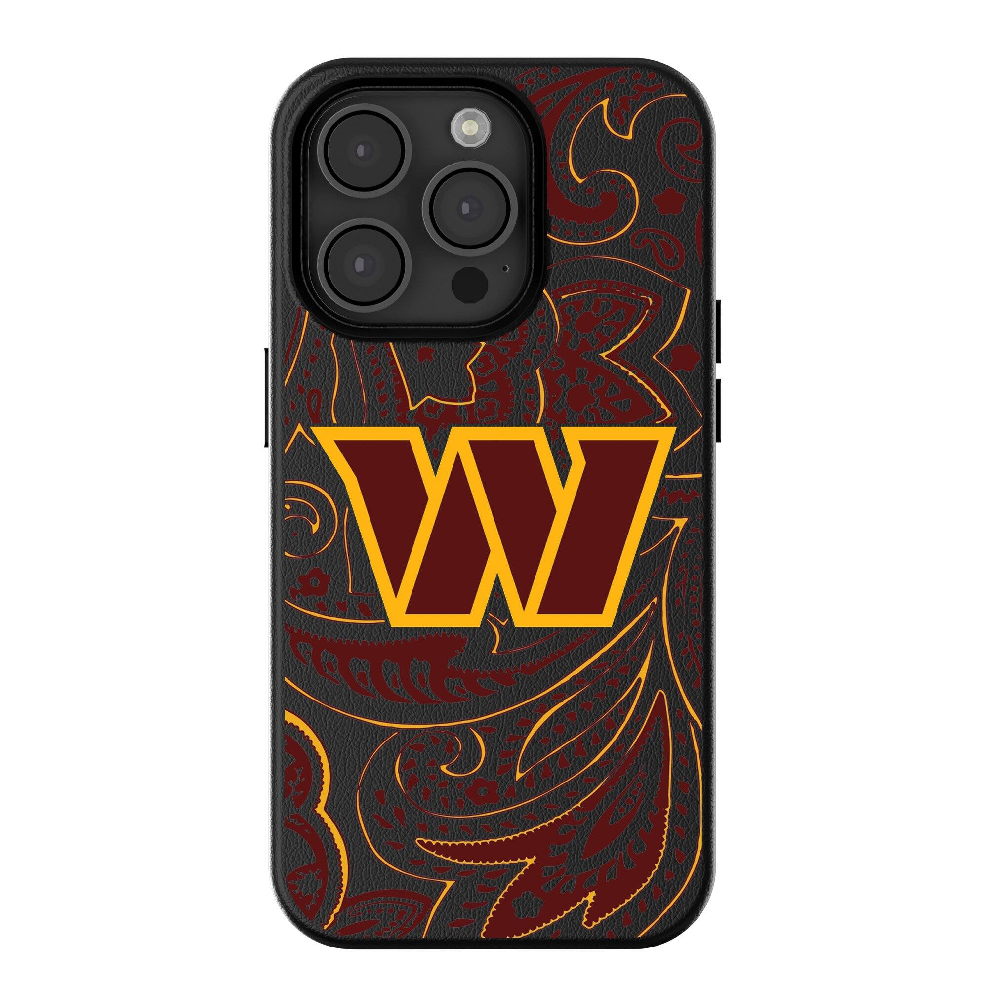 Keyscaper - NFL - Washington Commanders Paisley iPhone Magnetic Bump Case - 13 - Black