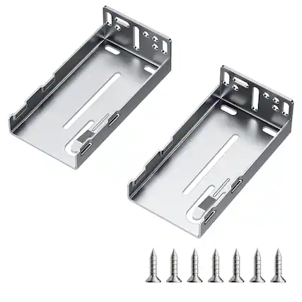 Front. VEVOR - Drawer Slides Brackets, 10 Pairs Drawer Rails for 100 LBS Side Mount Ball Bearing Rail, Heavy Duty Cabinet Drawer - Silver.