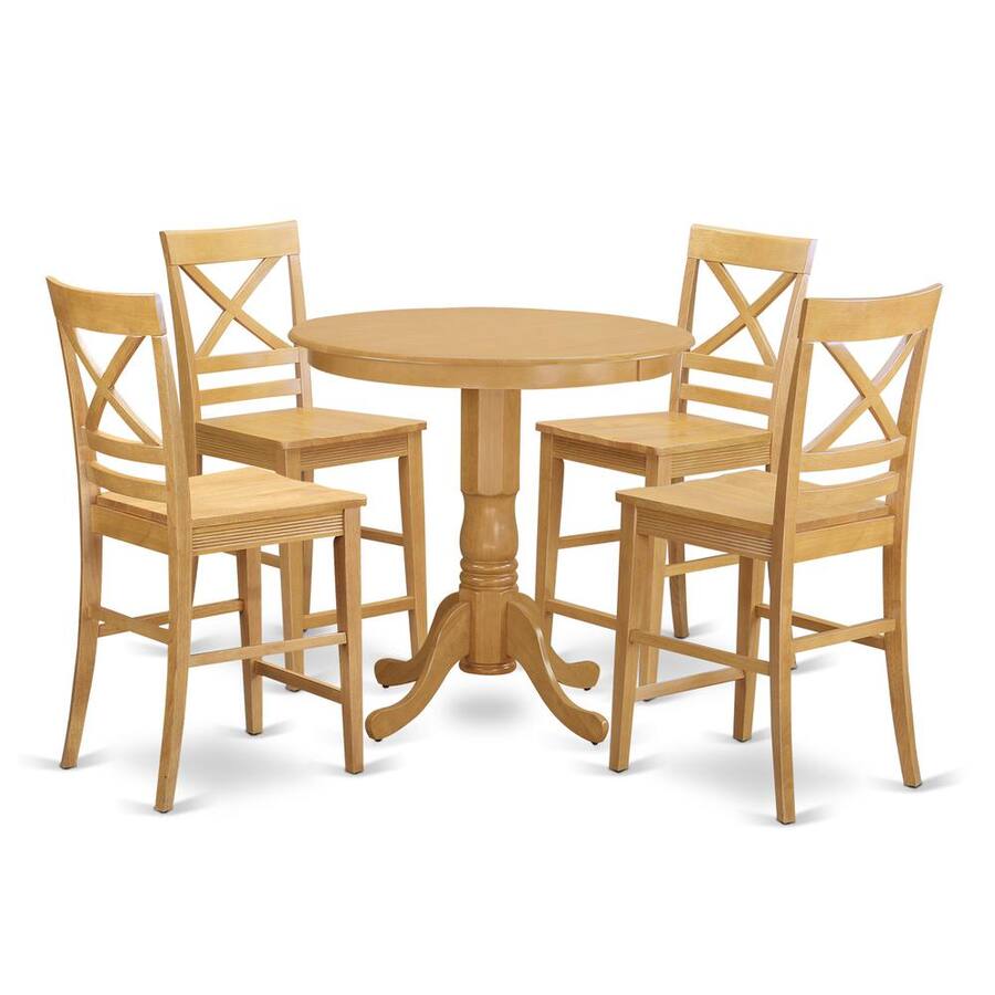 East West Furniture 5 Pc counter height set Dining Table and 4 bar ...