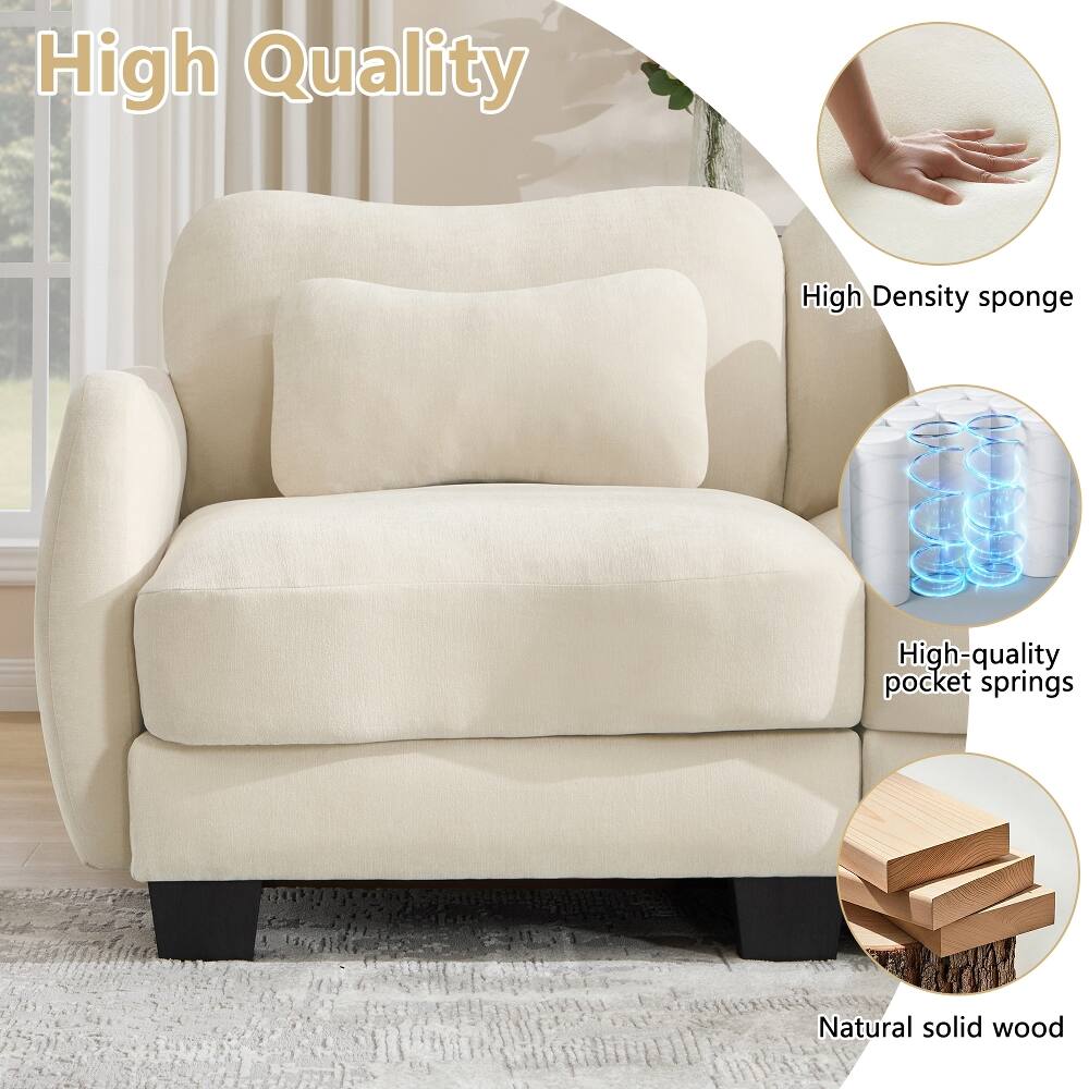 High Quality  
High Density sponge  
High-quality pocket springs  
Natural solid wood
