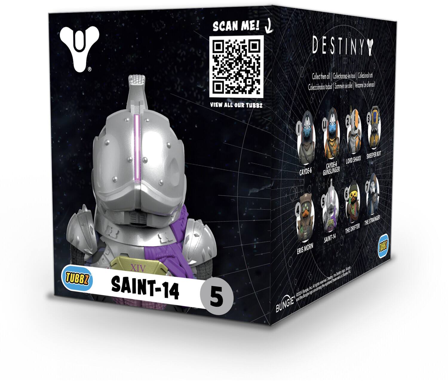 SCAN ME! DESTINY Collect all the TUBBZ! Collectibles to unlock some amazing bonus content! VIEW ALL OUR TUBBZ! SMEPER 1000 SHAAY CANDRE CAYDR6 GUNSLINGER B3 XIV TUBBZ SAINT-14 5 THE STANCER STA THE DRIFTER SANT-S ERIS MORN NIA J BUNGIE