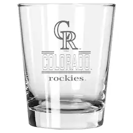 The Memory Company - Colorado Rockies 15oz. Double Old Fashioned Glass - Multicolor
