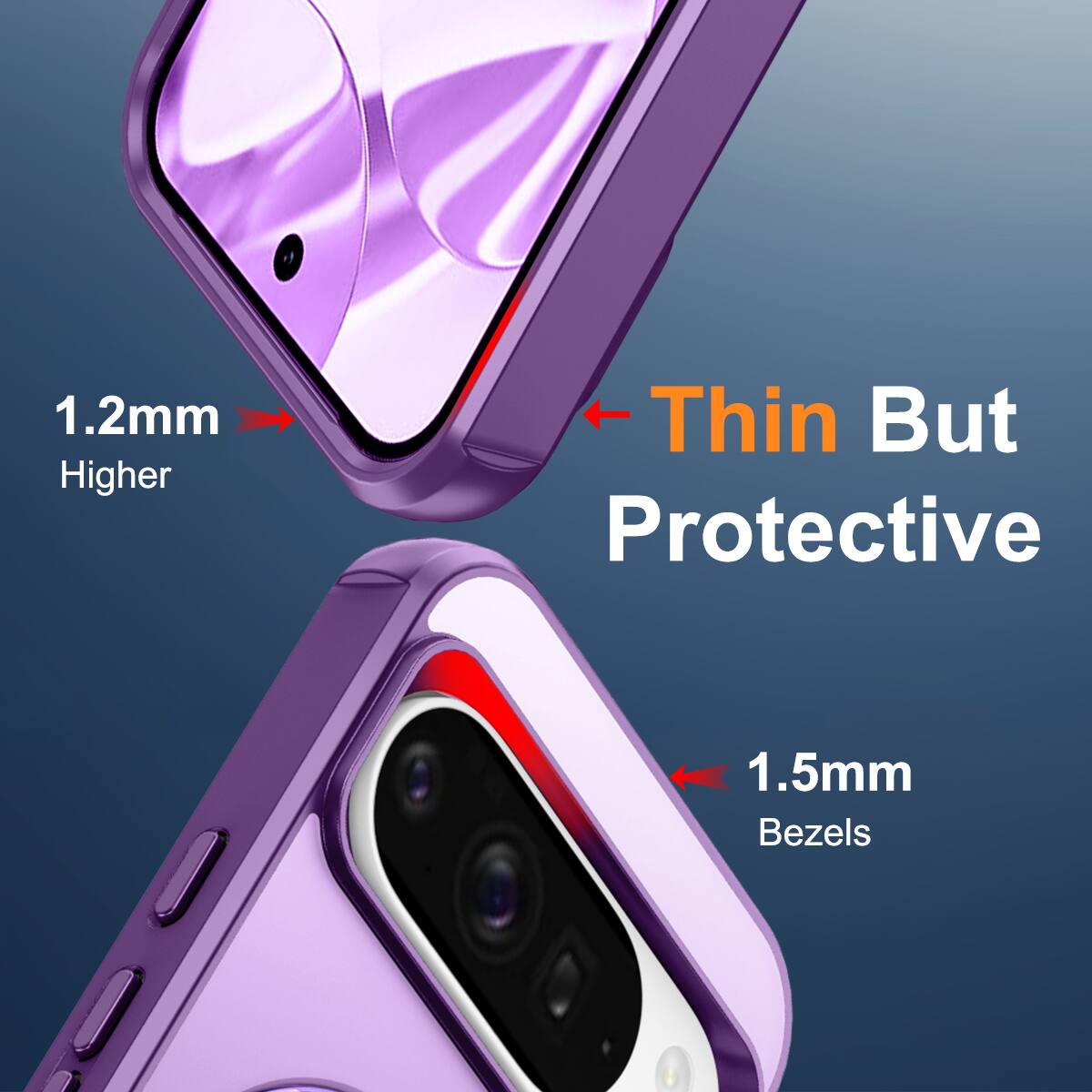1.2mm Higher  
Thin But Protective  
1.5mm Bezels