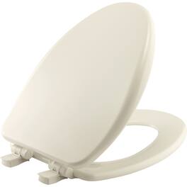 BEMIS - Alesio II Elongated High Density Enameled Wood Toilet Seat Seat Fastening System, WhisperClose - Biscuit