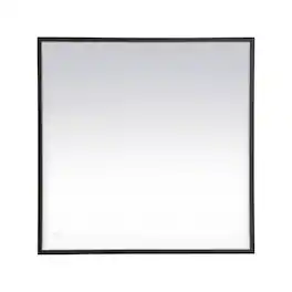 Elegant Decor - Pier 30x36 inch LED mirror with adjustable color temperature - Black