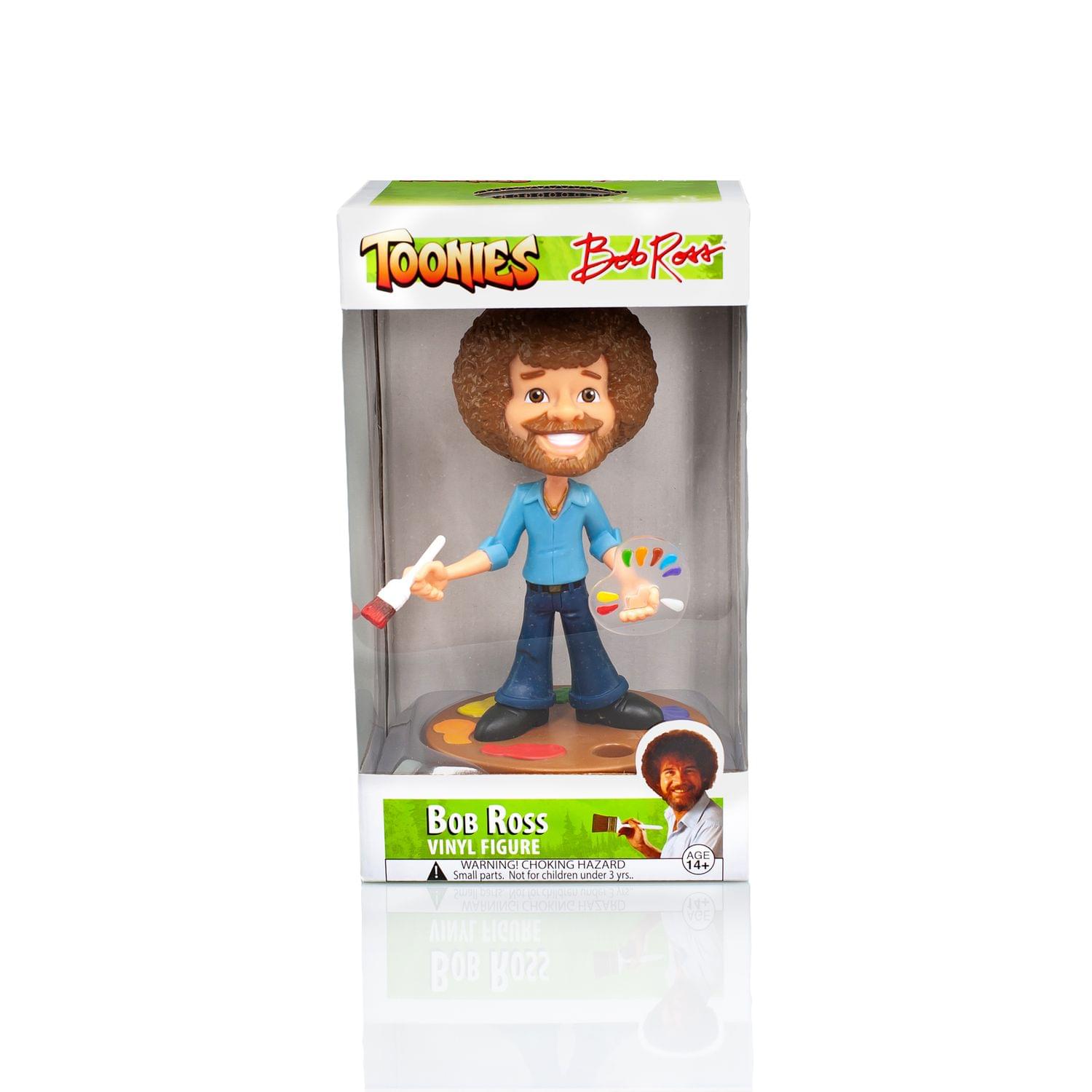 TOONIES  
Bob Ross  
VINYL FIGURE  
WARNING: CHOKING HAZARD  
Small parts. Not for children under 3 yrs.  
14+