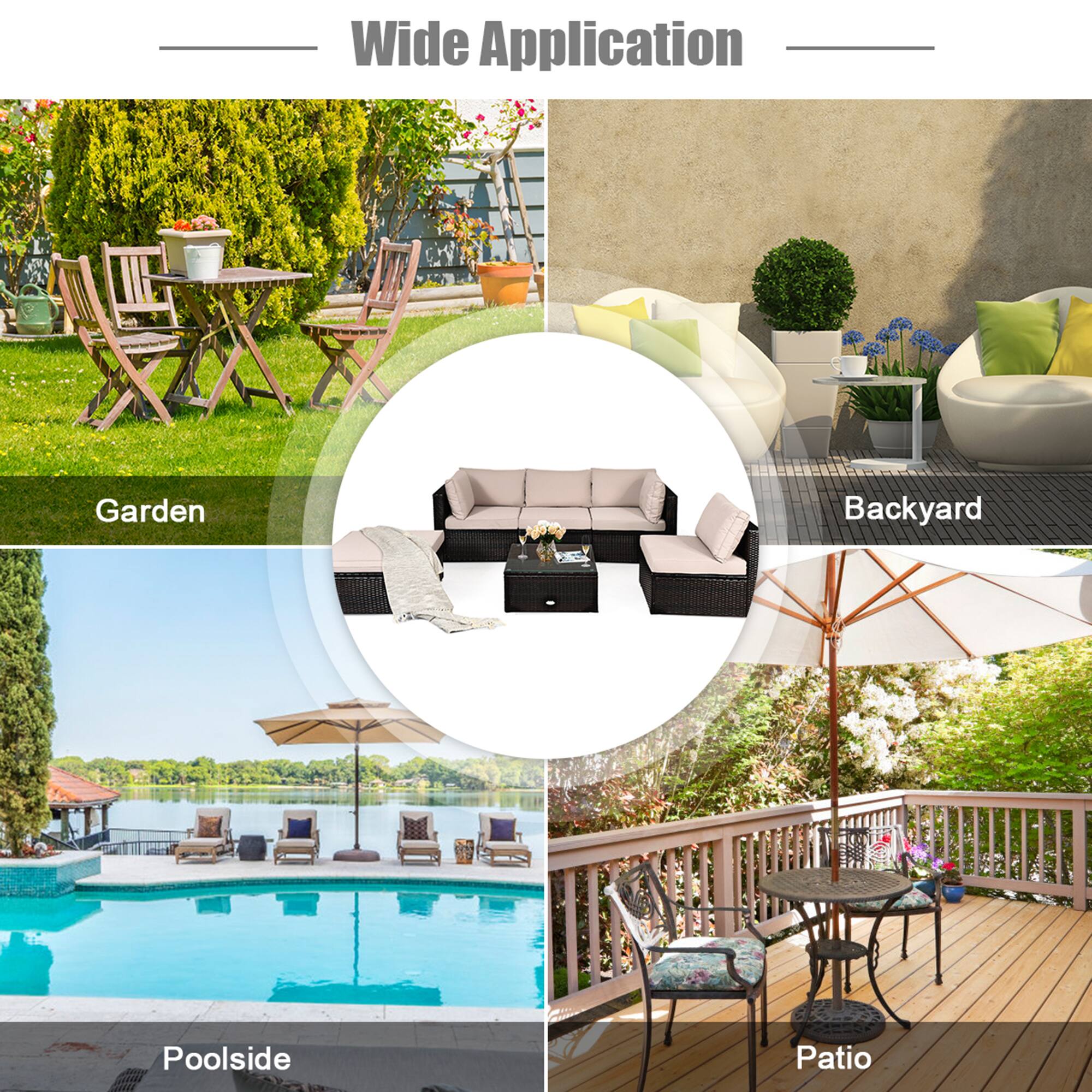 Wide Application

Garden  
Backyard  
Poolside  
Patio