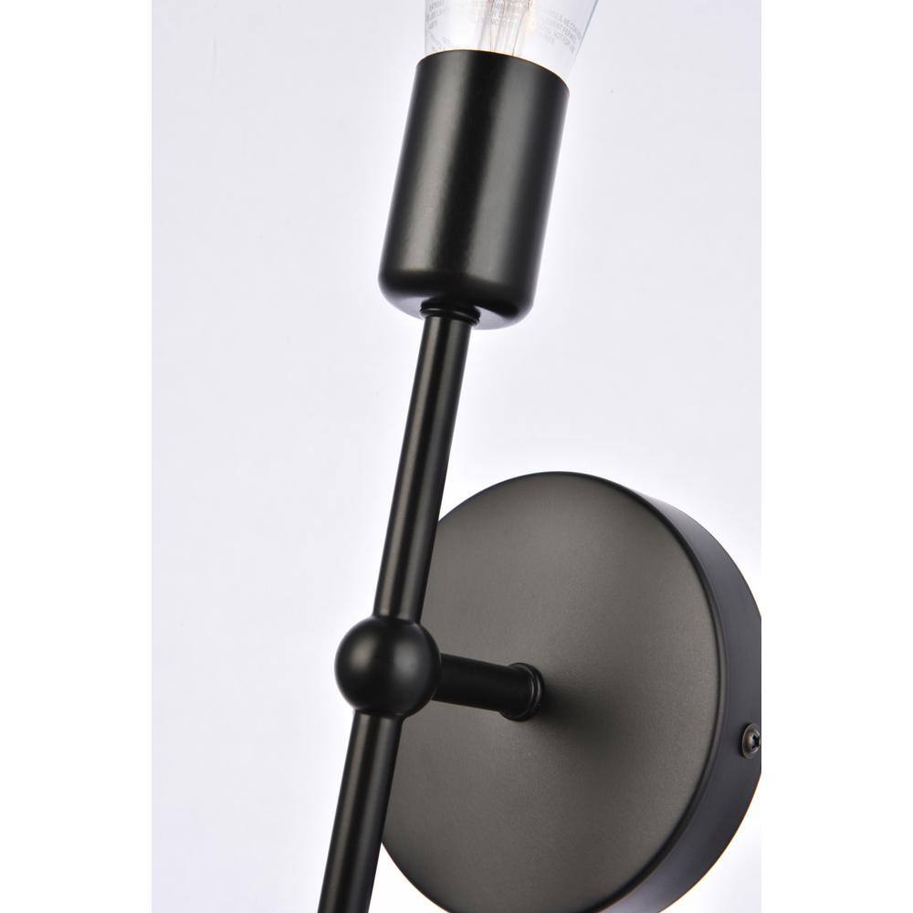 Alt View 1. Living District - Keely 1 light black wall sconce - Black.