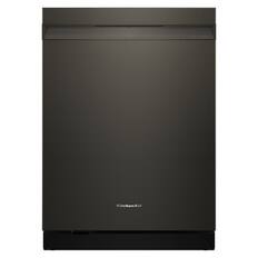 Front. KitchenAid - 24 inch Top Control Built-In Dishwasher with Third Rack, Advanced ProDry System, Ultra-bright LED Lighting - Black Ore.