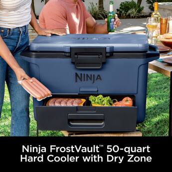 Ninja FrostVault 50qt Hard Cooler with Dry Zone Lakeshore Blue Ninja FrostVault 50qt Hard Cooler with Dry Zone Lakeshore Blue