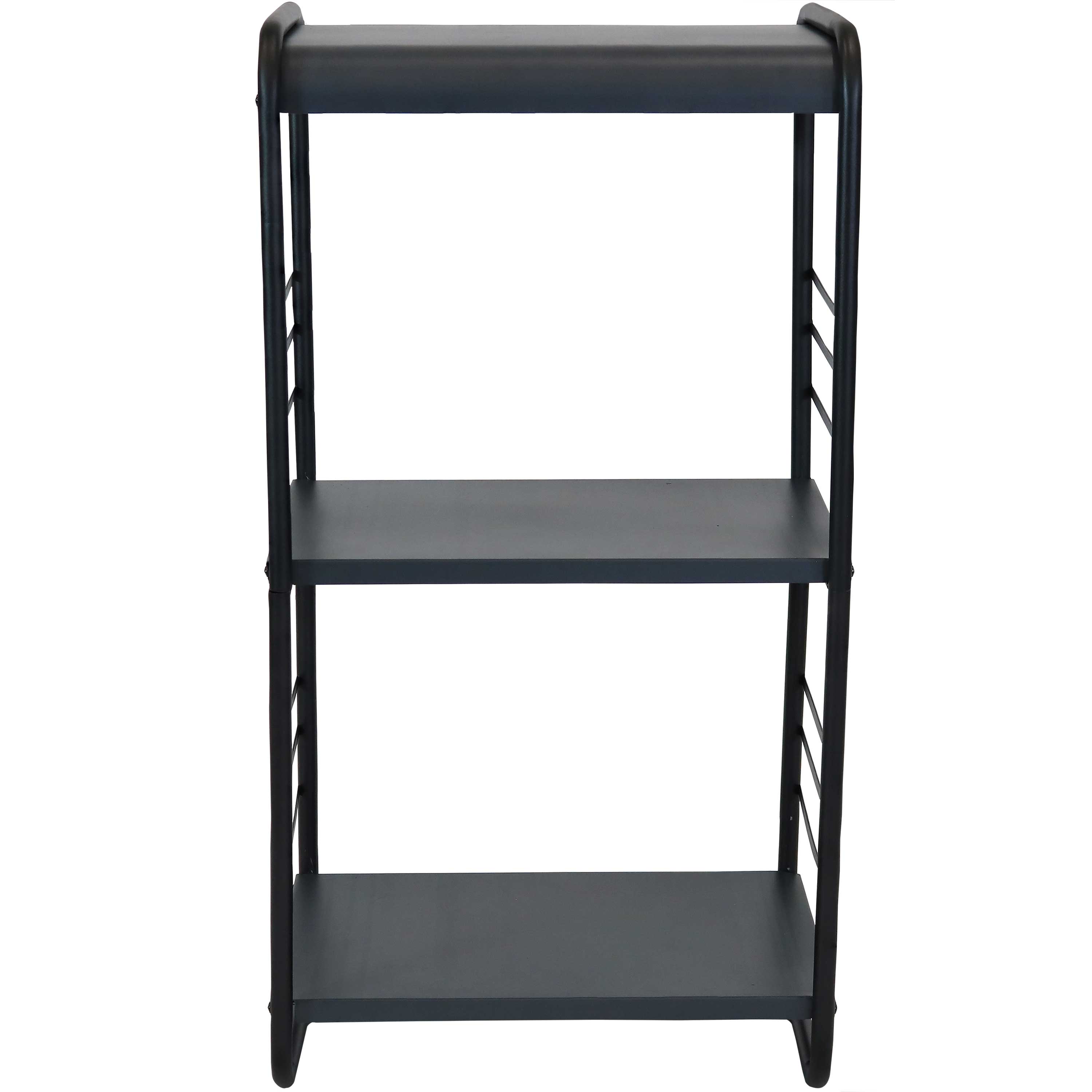 Alt View 5. Sunnydaze - 36.5 in Modern Rounded Edge Iron and Steel Firewood Log Rack - Black.