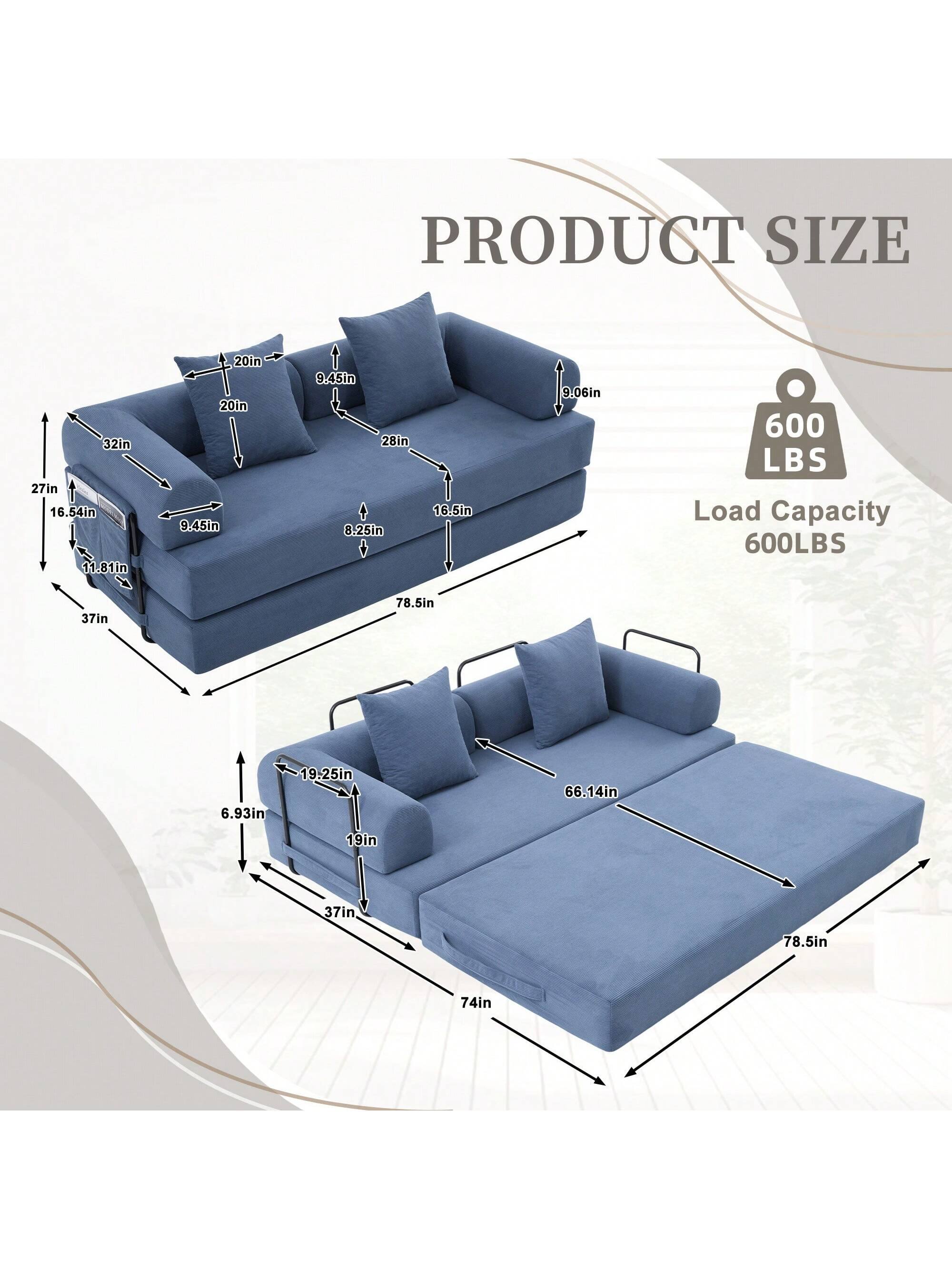 PRODUCT SIZE  
32in x 27in x 16.54in x 11.81in x 20in x 20in x 9.45in x 9.45in x 28in x 8.25in x 16.5lm x 9.06in x 600 LBS Load Capacity  
600LBS  
37in x 78.5in x 6.93in x 19.25in x 66.14in x 19in x 37in x 78.5in x 74in