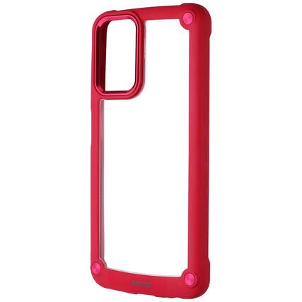 Front. AMPD - AMPD DuraBump Impact Drop Series Case for Motorola Moto G 5G (2024) - Red/Clear - Red.