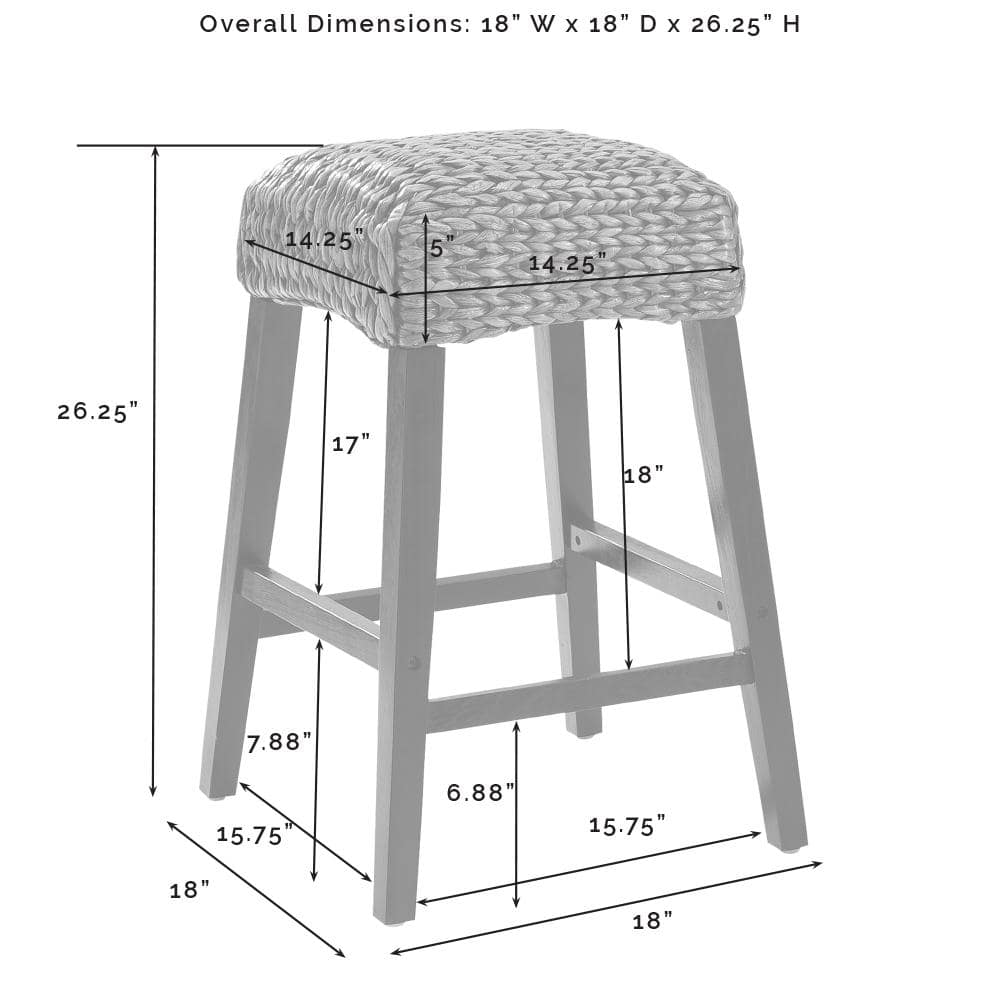Crosley Furniture - Edgewater 2-Piece Backless Counter Height Bar Stool Set - 2 Stools - Seagrass price history on PriceWatchPro