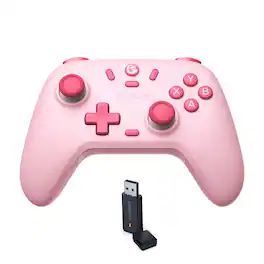 Cluzine - For PC & Switch2 Bluetooth Wireless Game Controller with 2.4G, Vibration & Motion Control - Pink