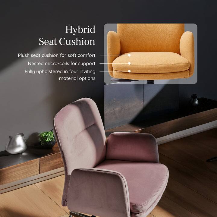 Hybrid Seat Cushion

Plush seat cushion for soft comfort  
Nested micro-coils for support  
Fully upholstered in four inviting material options