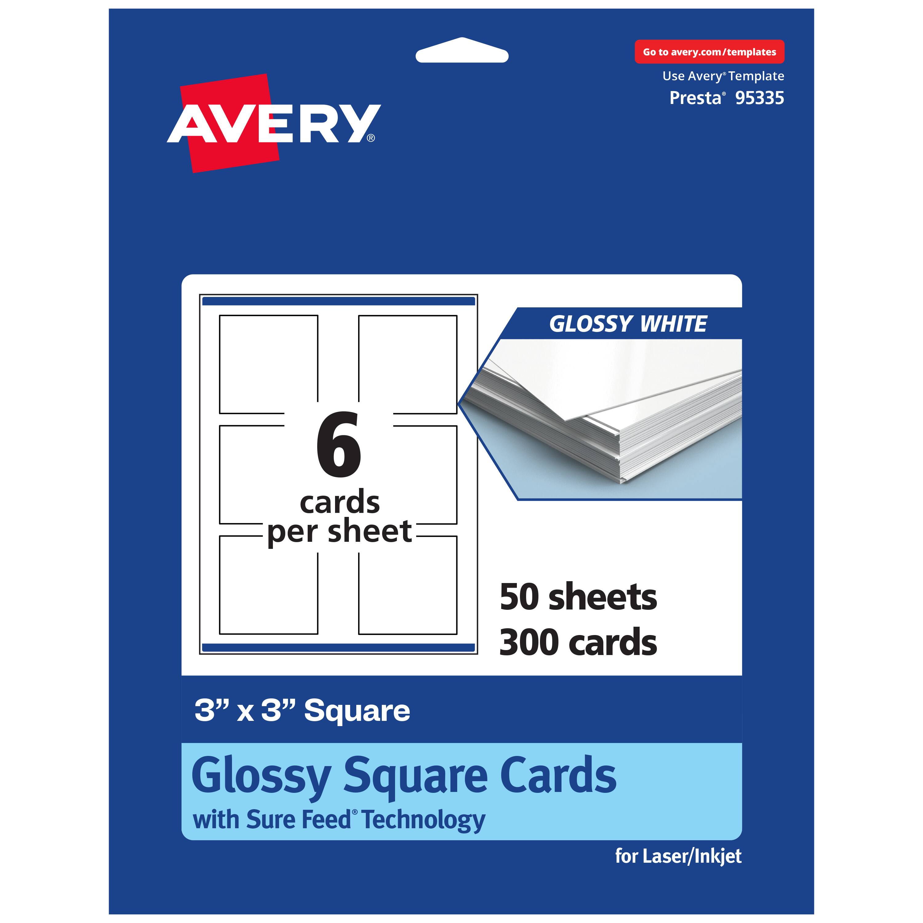 "Avery - Printable Square Cards, 3"" x 3"", Glossy 300ct - White" price history on PriceWatchPro