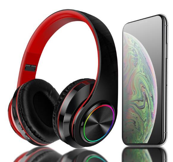 Alt View 1. BEARSOLIM - CVC6.0 + Apt-X + CSR5.0 U8 Super Bass Wireless Bluetooth Headphones Foldable Stereo Earphones Headsets Mic - black+red.