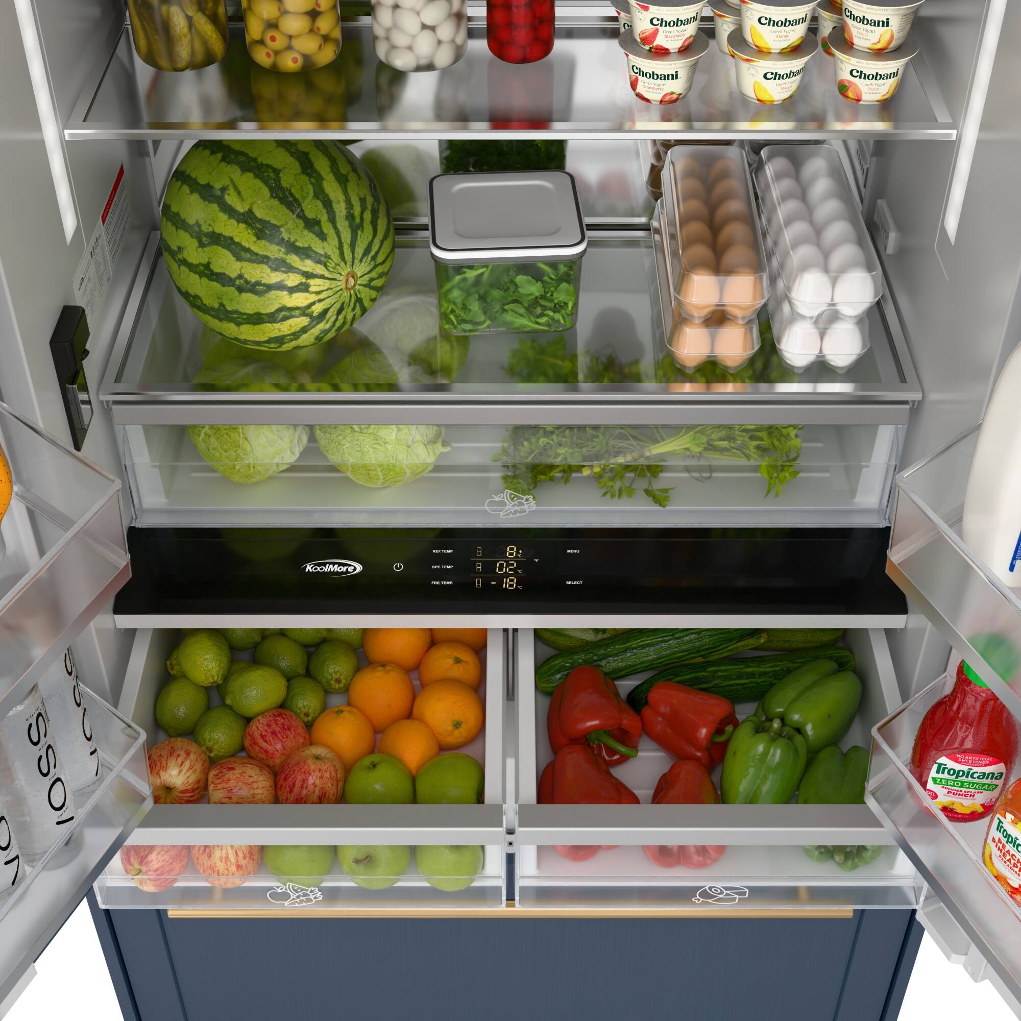 Koolmore 36 In. Panel Ready French Door Refrigerator With Ice