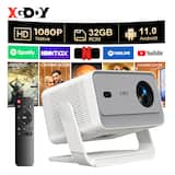 Xgody - A6 Pro Smart Projector 1080P FHD 25000 Lumens Android 11 WiFi Bluetooth 5.4 Auto Focus HDR10 Home Theater