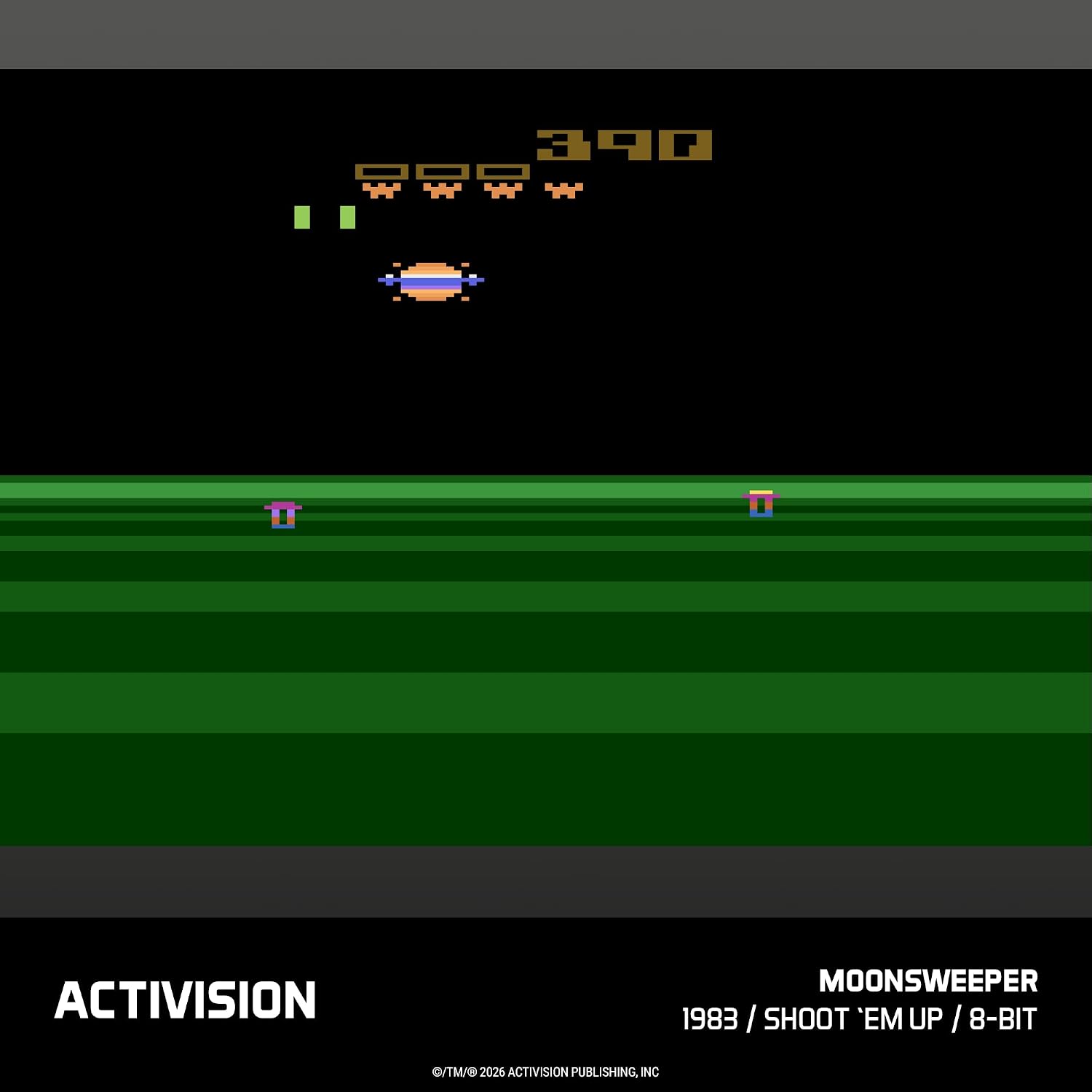 ACTIVISION  
MOONSWEeper  
1983 / SHOOT 'EM UP / 8-BIT  
©TM/© 2026 ACTIVISION PUBLISHING, INC