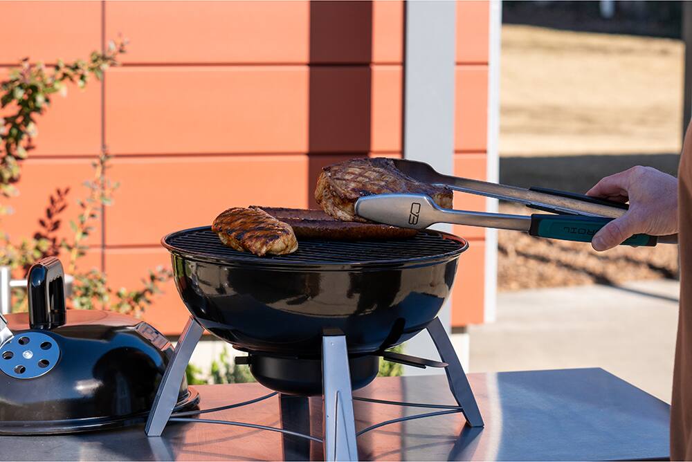 Back. Charbroil - Charbroil Portable Charcoal Kettle - Black.