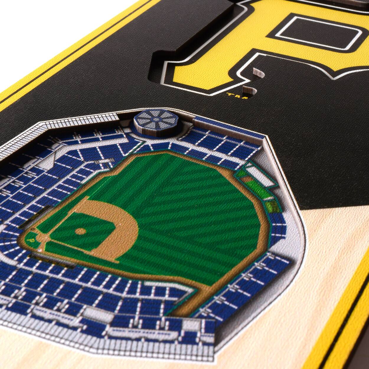 Alt View 1. YouTheFan - Pittsburgh Pirates 6'' x 19'' 3D StadiumView Banner - Multicolor.