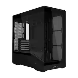 Lian Li - Vector V100 MINI Micro-ATX Compact PC Case, Panoramic Tempered Glass, 415mm GPUs, 360mm Radiator-V100MIX - Black