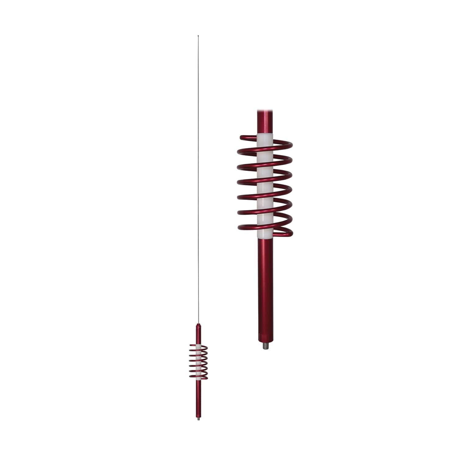 Tram - WC-6-R WC-6 2,000-Watt WILDCAT Trucker CB Antenna with 6-In. Anodized Aluminum Shaft with Extremely Low SWR - Red
