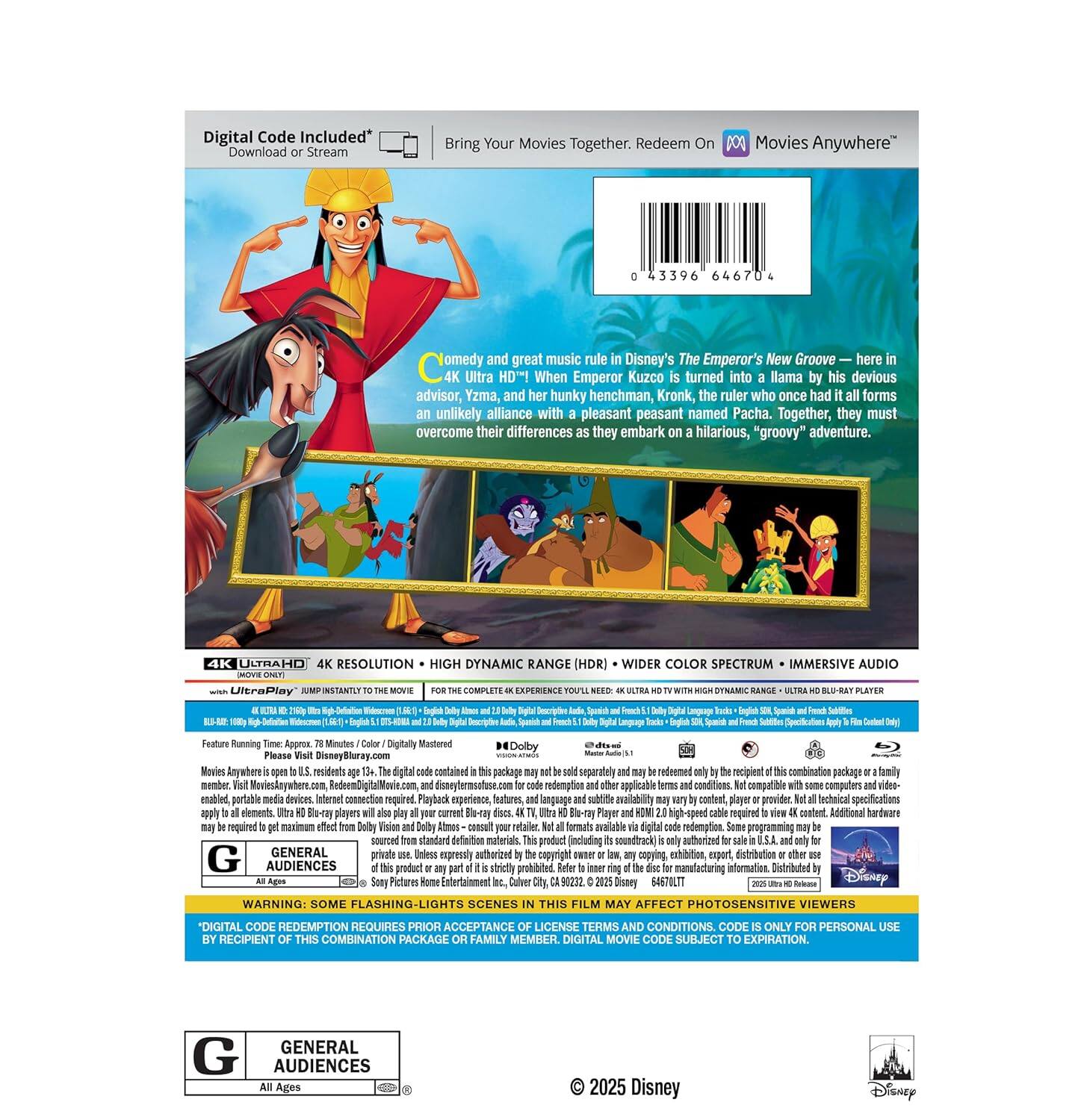 Alt View 1. The Emperor's New Groove (4K UHD + Digital) NEW.