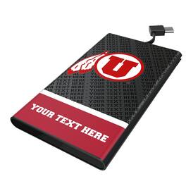 Keyscaper - Utah Utes Personalized Endzone Plus 5000mAh Flat Powerbank - Black