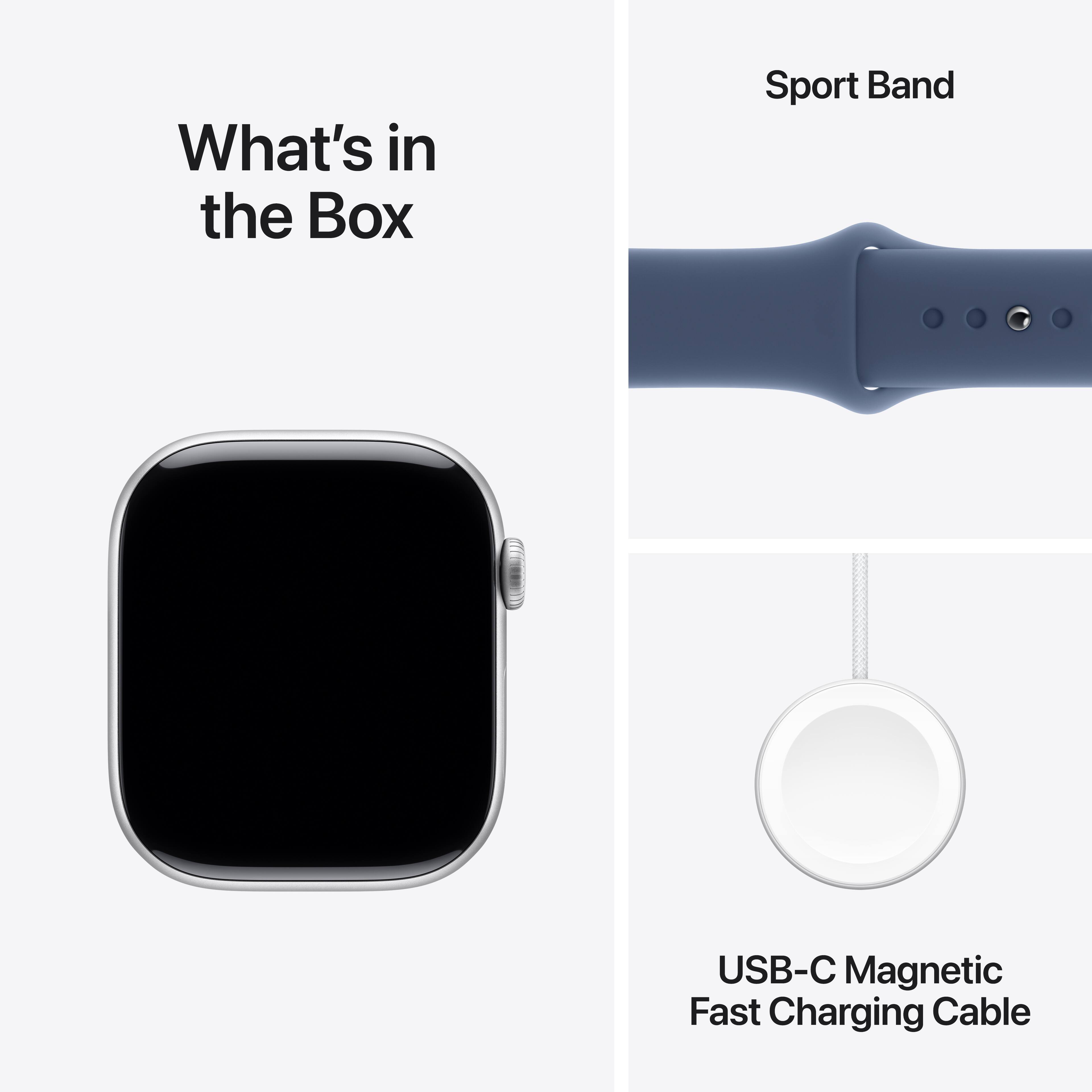 What's in the Box: Sport Band, USB-C Magnetic Fast Charging Cable