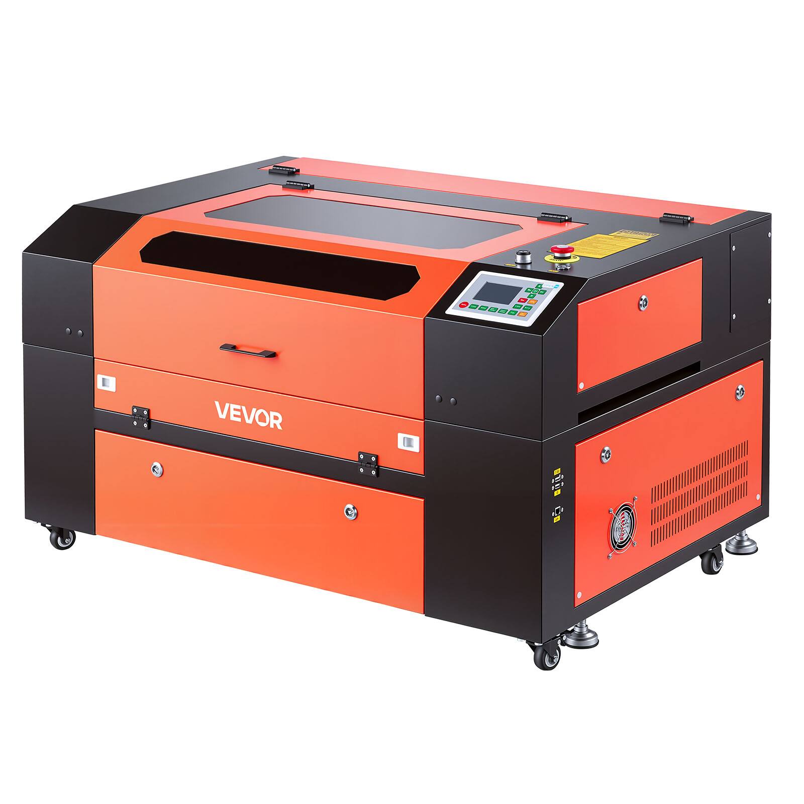 Alt View 5. VEVOR - 60W CO2 Laser Engraver, 24x16in, CO2 Laser Engraver Cutter Machine with 4 Way Pass Air Assist, Engraving Cutting Machine.