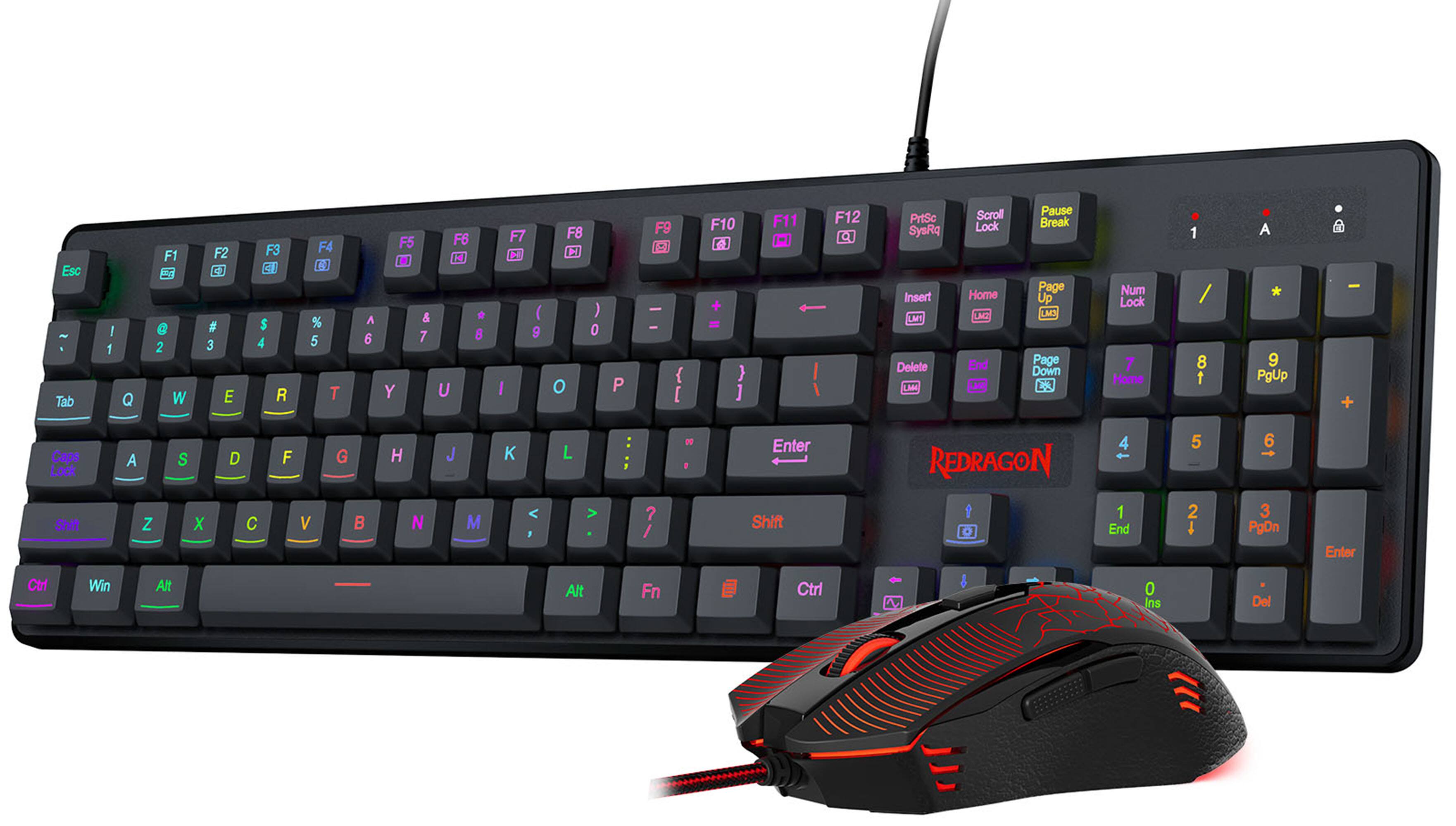 Esc ~  Tab I 1 Q F1 EF  2 W F2 3 E F3 4 R F4 C % 5 T A 6 F5 & 7 Y F6 8 U I 77 ( 9 F8 O ) 0 P F9 | - { [ F10 + = } ] F11  F12  PrtSc SysRq Insert LM Delete TMM Scroll Lock Home LC End LE Pause Break Page Up LAO Page Down X Num Lock 7 Home 1 / 8 t A 9 PgUp - + Caps Lock Shift A Z S X D C F V G  H N J M K < I L > : ; ? / 1F Enter Shift REDRAGON 4 1 End 5 2 t 6 3 PgDn Enter Ctrl Win Alt Alt Fn Ctrl 0 Ins Del