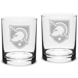 Jardine - Army Black Knights 14oz. 2-Piece Classic Double Old-Fashioned Glass Set - Multicolor
