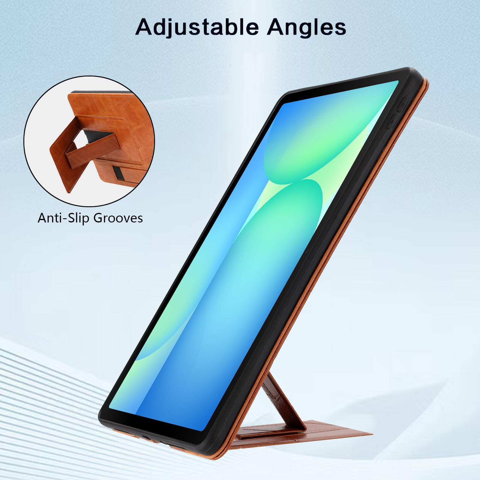 Adjustable Angles  
Anti-Slip Grooves