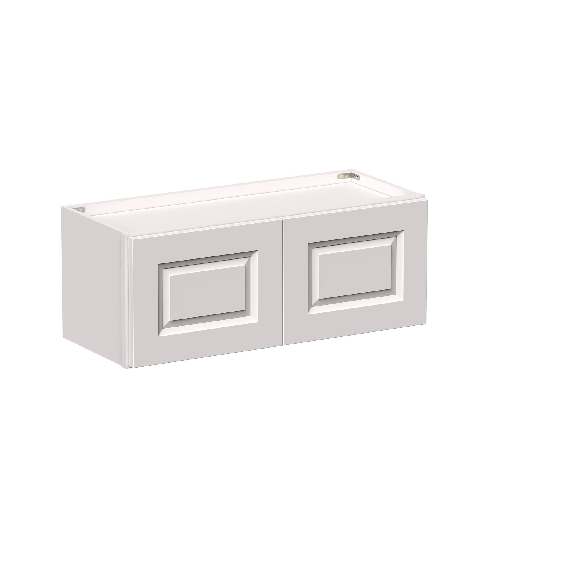 Angle. Boyel Living - 30-in W x 12-in H x 12-in D Shaker RTA Kitchen Wall Cabinet with Soft-Close Doors - Glacier White.