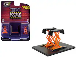 Automotive Double Scissor Lift Black and Orange "Double Scissor Lifts" Series 2 1/64 Diecast Model by Greenlight