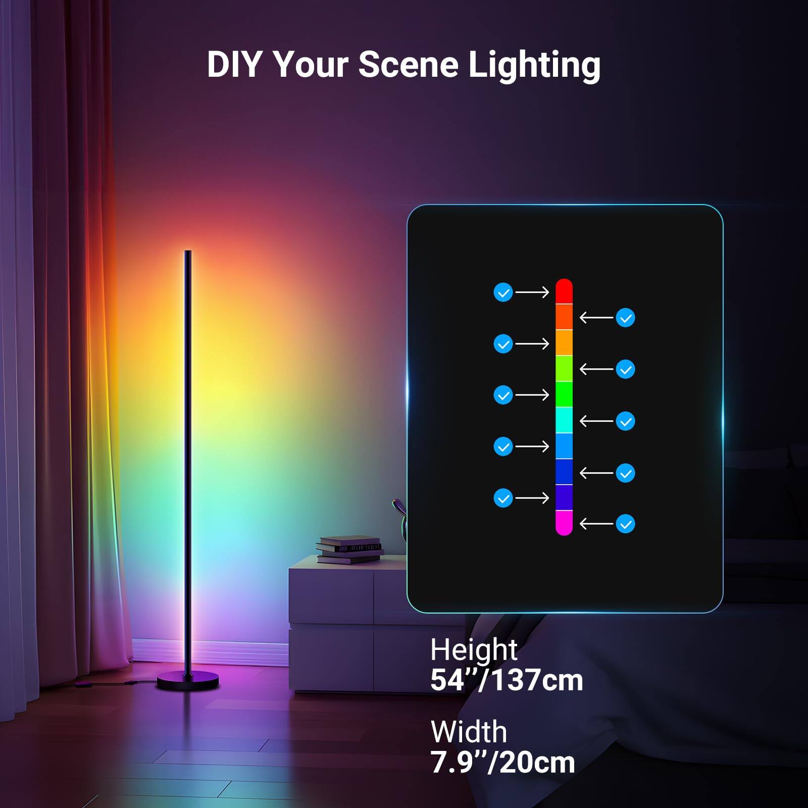 DIY Your Scene Lighting

Height 54"/137cm

Width 7.9"/20cm