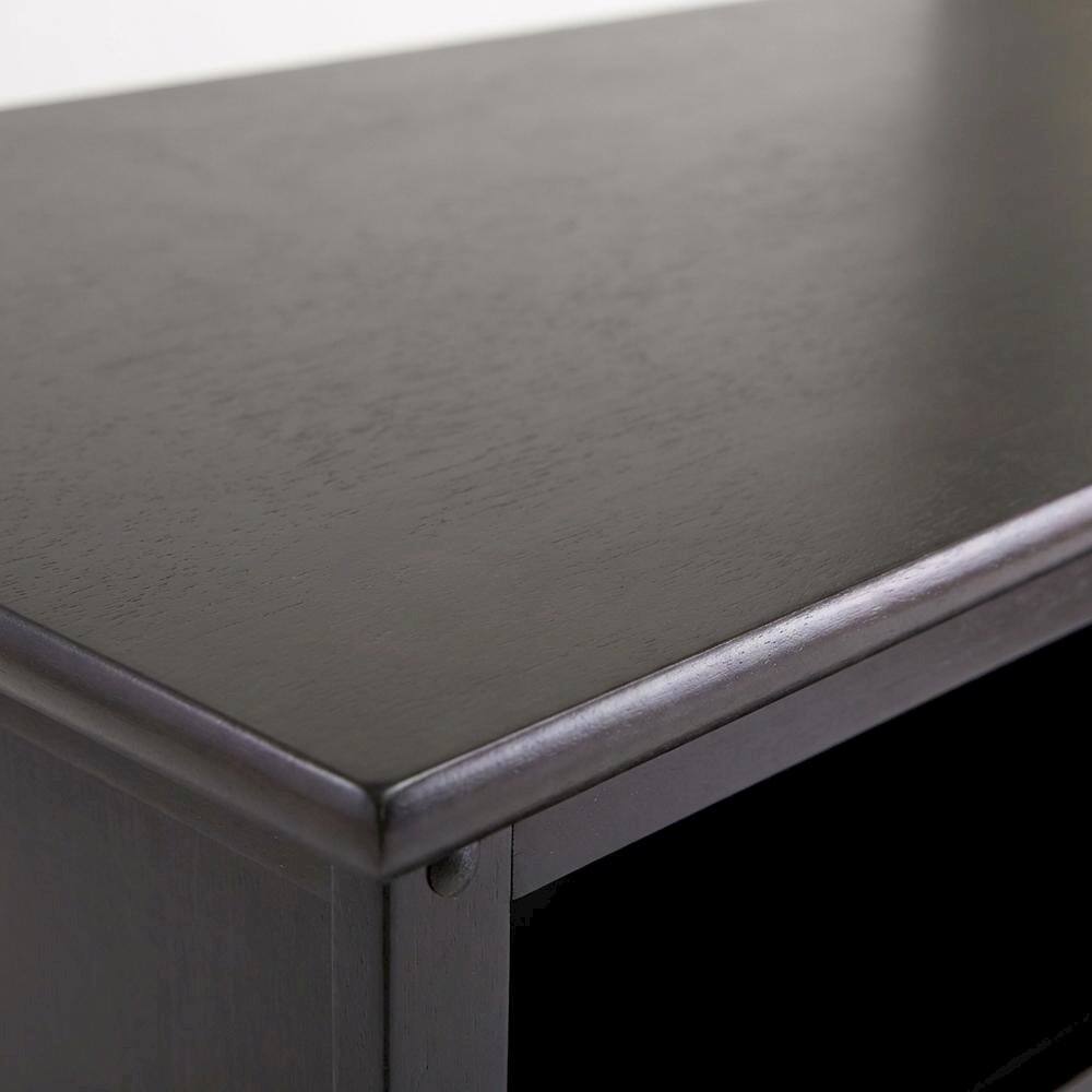 Alt View 4. FurniFact - Dark Espresso TV Stand with Solid Wood Construction and Transitional Style - Brown.