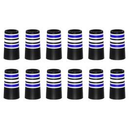 Unique Bargains - Golf Ferrules, 25 mm Taper Tip Shaft Iron Ferrules Durable CAP Protector, 12pcs & 0.37" - Fits Club Repair/Maintenance - Blue
