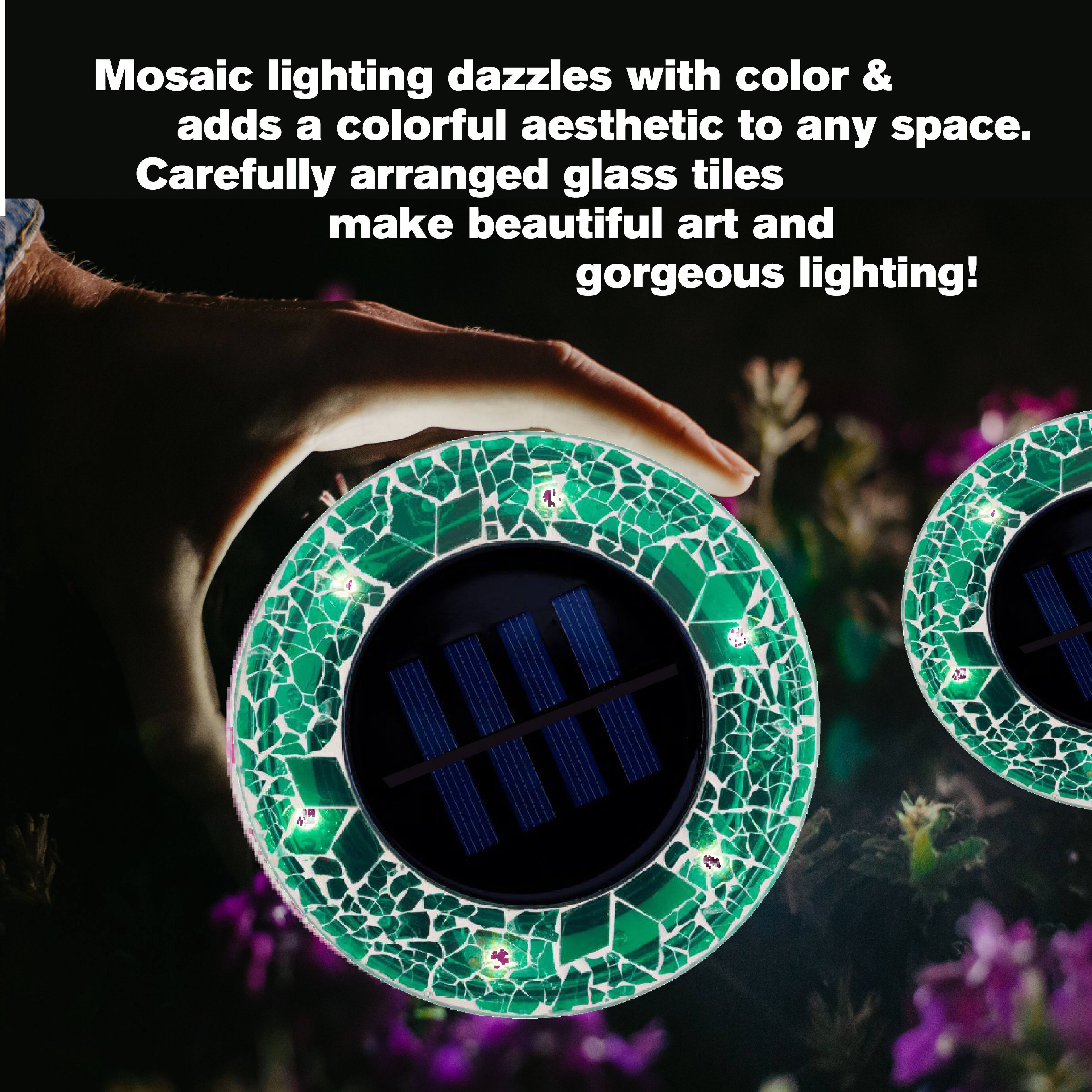 Mosaic lighting dazzles with color & adds a colorful aesthetic to any space. Carefully arranged glass tiles make beautiful art and gorgeous lighting!