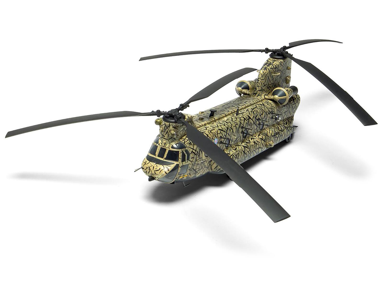 Back. Airfix - Level 3 Model Kit Boeing Chinook HC.1 (Late Production) Helicopter with 2 Scheme Options 1/72 Plastic Model Kit - Multi.