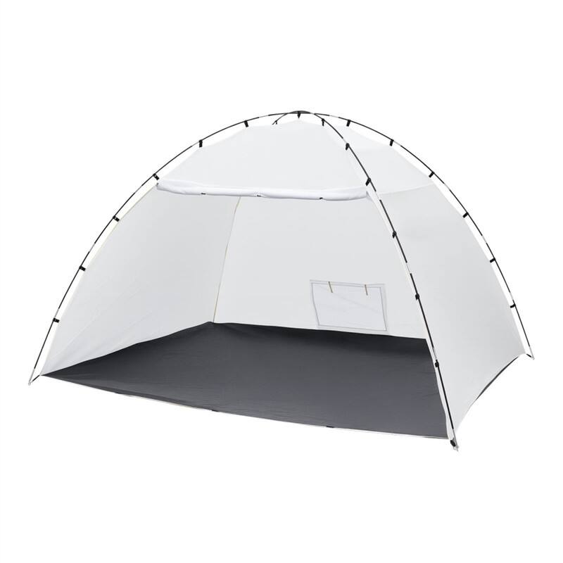 Alt View 5. HTUTWOO - Portable Paint Booth Tent - 115.35 x 90.55 x 74" Painting Station with Built-in Floor & Mesh Screen,Oxford Spray Shelter - White.