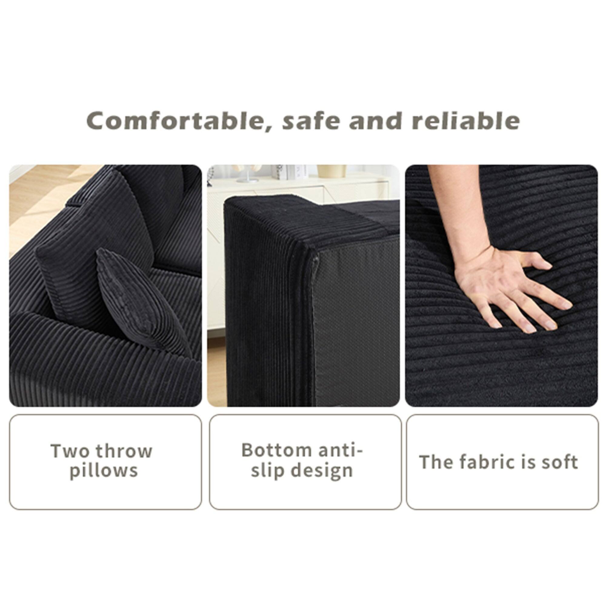 Comfortable, safe and reliable

- Two throw pillows
- Bottom anti-slip design
- The fabric is soft