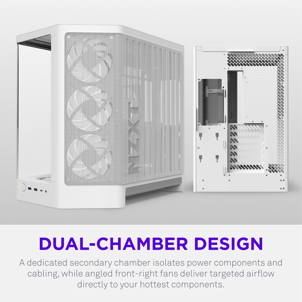 NZXT H6 RGB+ (2026) ATX Dual Chamber PC Case with Pre Installed