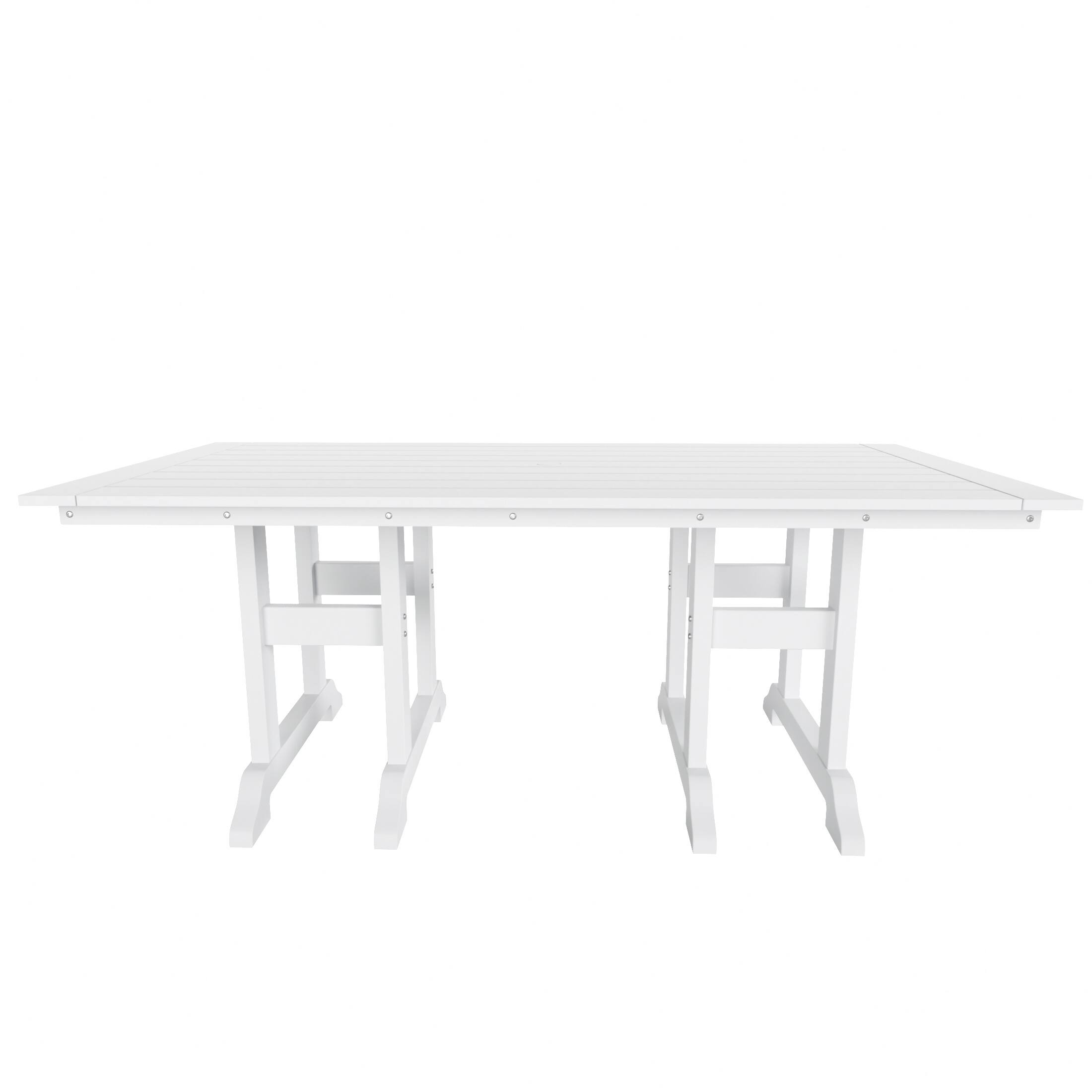 Left. WestinTrends - WestinTrends Malibu 71" Outdoor Patio Dining Table - White.