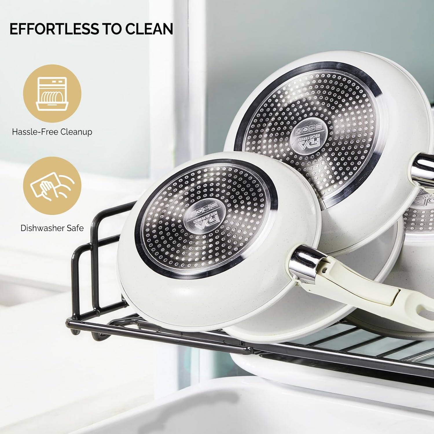 EFFORTLESS TO CLEAN

- Hassle-Free Cleanup
- Dishwasher Safe